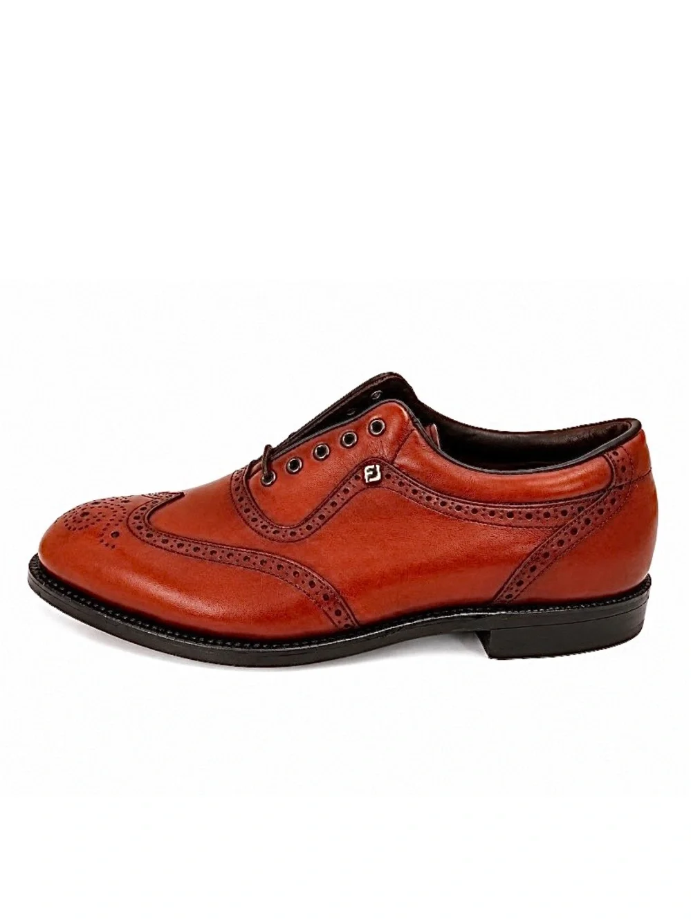 FootJoy Classics Golf Shoes | Calfskin Leather Cognac Wingtip | Men’s Size 10D